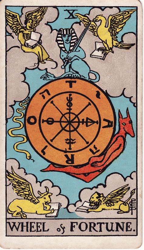 X LA RUEDA DE LA FORTUNA en el Tarot de。